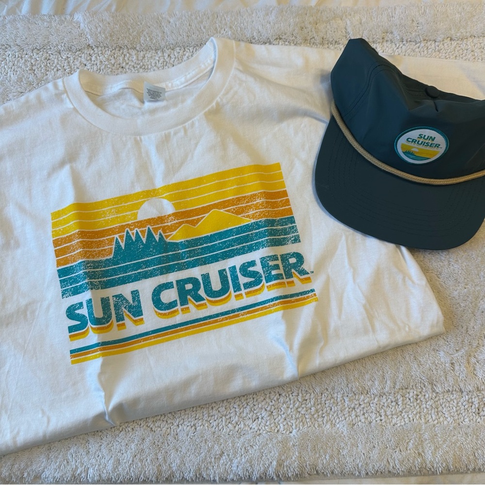 Sun Cruiser Shirt and Teal Hat